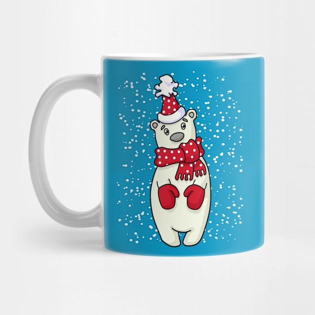 Polar Bear in Snow - Christmas Polar Bear by Ashley-Bee